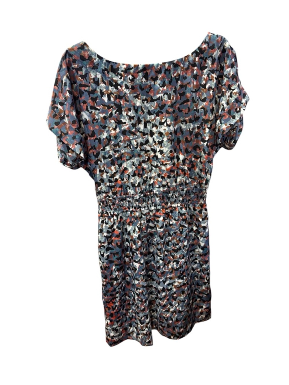 BCBGeneration Elastic Waist PeekABoo back Multicolor Printed Women’s Dress